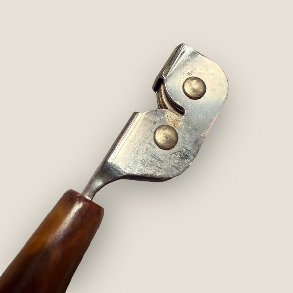 Vintage Brown Bakelite Utensil Set 1950s Tongs Knife Sharpener Fork - Picture 4 of 13